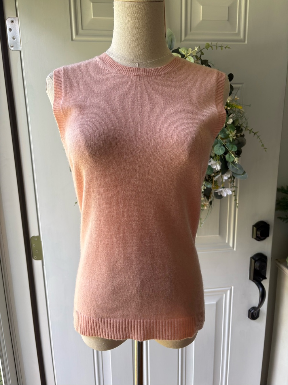 J. Crew 100% Cashmere Lightweight Sleeveless Knit in Soft Pink